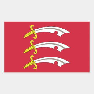 Adesivo Retangular Símbolo da bandeira do sexo england espada