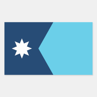 Adesivo Retangular símbolo da nova bandeira do estado de Minnesota EU