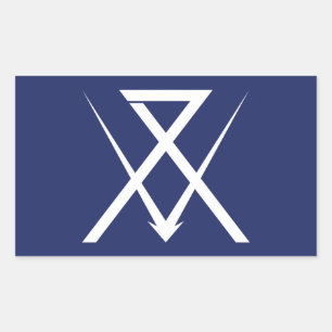 Adesivo Retangular Símbolo do japão da prefeitura de Shizuoka, bandei