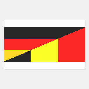 Adesivo Retangular símbolo do país de bandeira da alemanha - bélgica