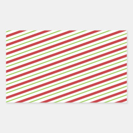 Adesivo Retangular Simples Bandas de Natal