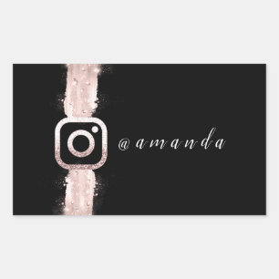 Adesivo Retangular Simplesmente a composição moderna Instagra branc