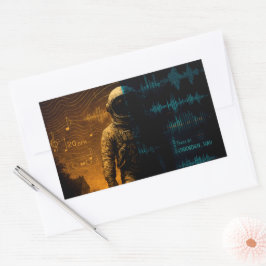 Adesivo Retangular Simulação - Poster de Fase Um - Arte do Astronauta