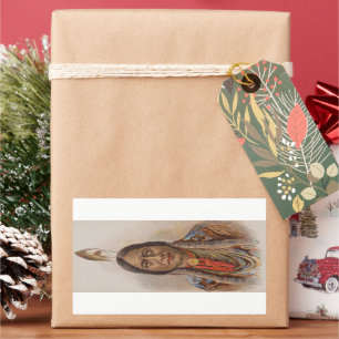 Adesivo Retangular Sinais de fumaça: Touro Sentado Chefe Indiano de L