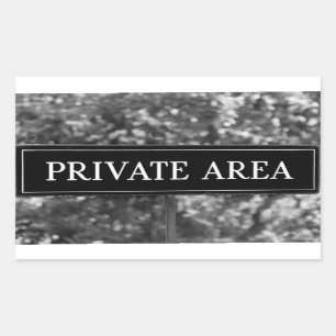 Adesivo Retangular Sinal de ÁREA PRIVADA
