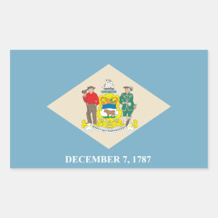 Adesivo Retangular Sinal de Delaware
