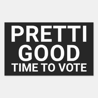 Adesivo Retangular Sinal de Jardim PRETTI BOM Momento Para Votar