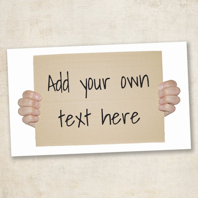 Adesivo Retangular Sinal de protesto personalizável em cartolina (Criador carregado)