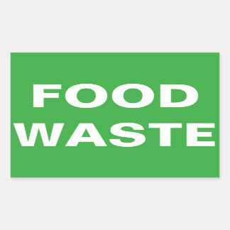 Adesivo Retangular Sinal de Resíduos Alimentares