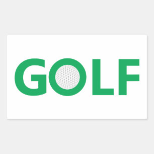 Adesivo Retangular Sinal do golfe