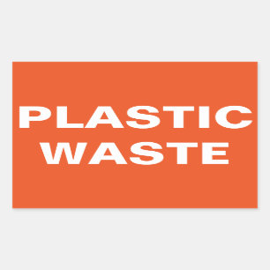 Adesivo Retangular Sinal Waste do plástico