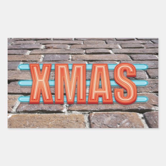 Adesivo Retangular Sinal XMAS (Frente)
