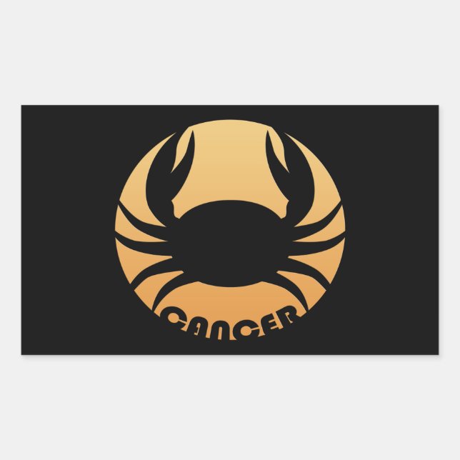 Adesivo Retangular Sinal Zodiac cancer (Frente)