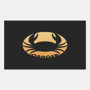 Adesivo Retangular Sinal Zodiac cancer