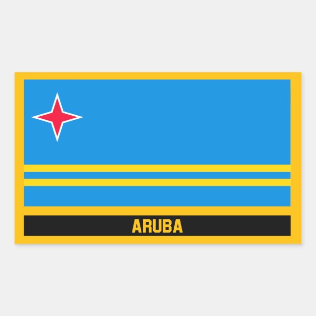 Adesivo Retangular Sinalizador Aruba (Frente)