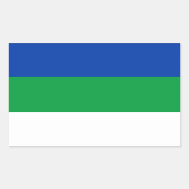 Adesivo Retangular Sinalizador da República do Komi (Frente)