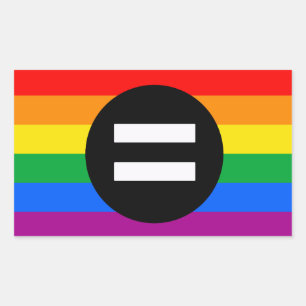 Adesivo Retangular Sinalizador de Direitos Gays