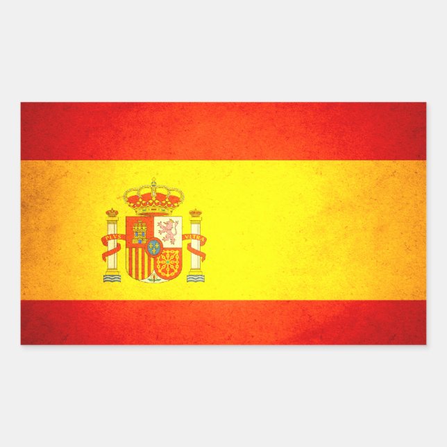 Adesivo Retangular Sinalizador de Espanha beijada pelo Sol (Frente)