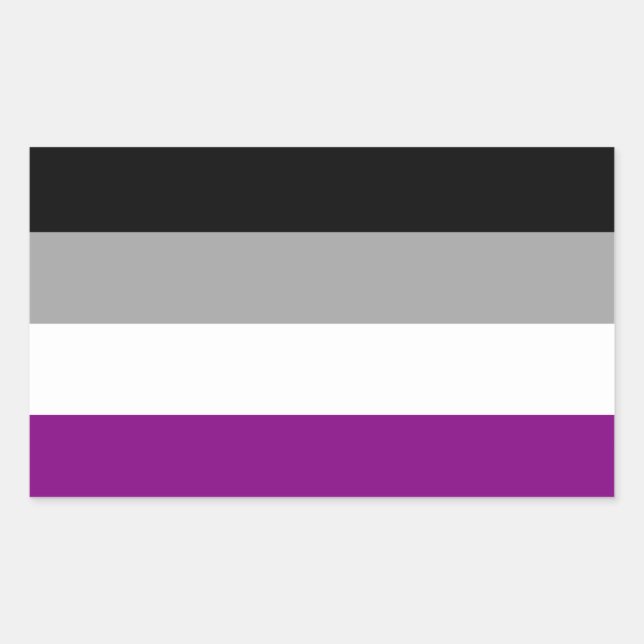 Adesivo Retangular Sinalizador de Orgulho Asexual (Frente)