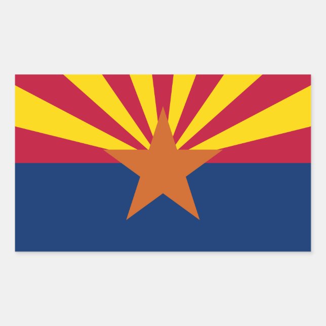 Adesivo Retangular Sinalizador do Estado da arizona (Frente)