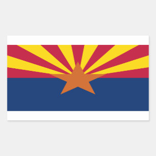 Adesivo Retangular Sinalizador do Estado da arizona