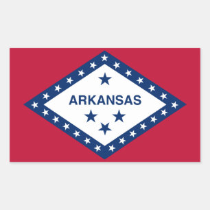 Adesivo Retangular Sinalizador do Estado do Arkansas