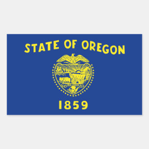 Adesivo Retangular Sinalizador do Estado do Oregon