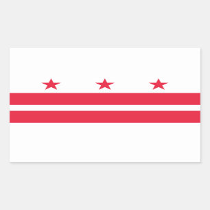Adesivo Retangular Sinalizador do Estado Washington DC