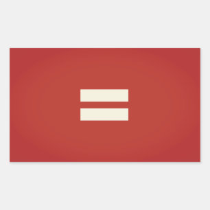 Adesivo Retangular Sinalizador do Orgulho da Igualdade