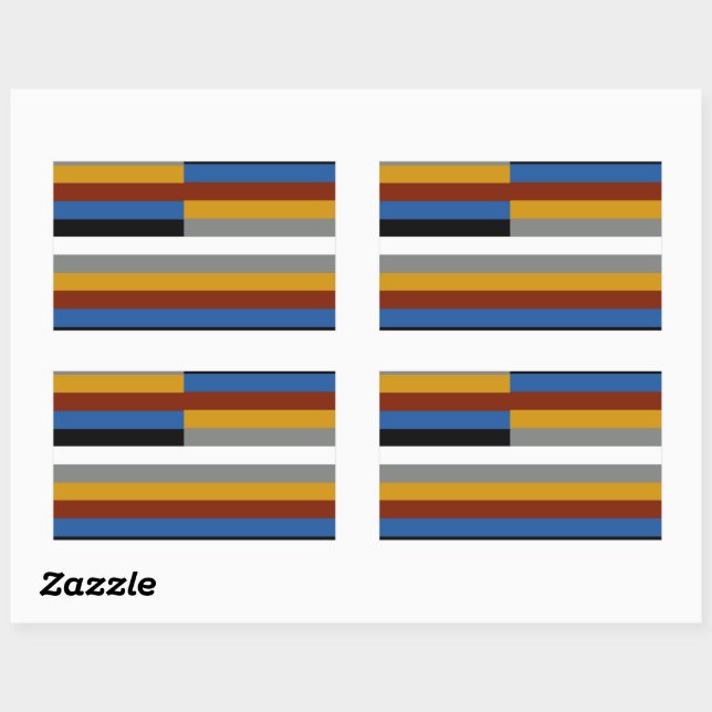 Adesivo Retangular Sinalizador do Orgulho de Freak (Folha)