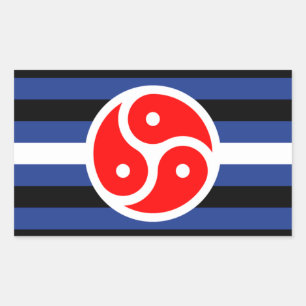 Adesivo Retangular Sinalizador do Orgulho de Prática de Couro