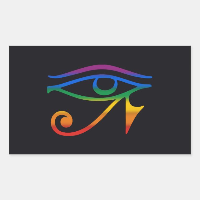 Adesivo Retangular Sinalizador do Orgulho do Gótico gay (Frente)