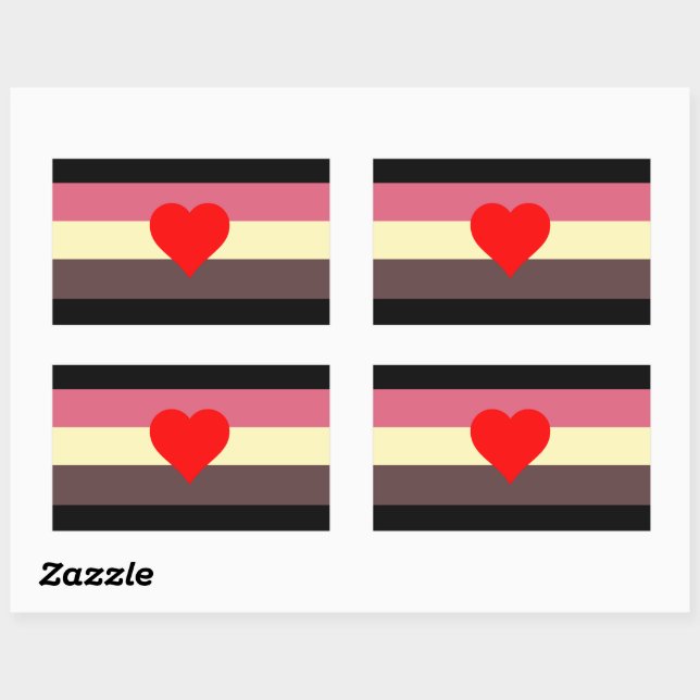 Adesivo Retangular Sinalizador do Orgulho Gordo (Folha)