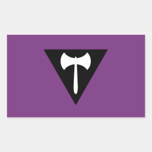 Adesivo Retangular Sinalizador do Orgulho Lésbico Roxo