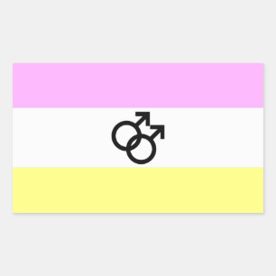 Adesivo Retangular Sinalizador do Orgulho Twink