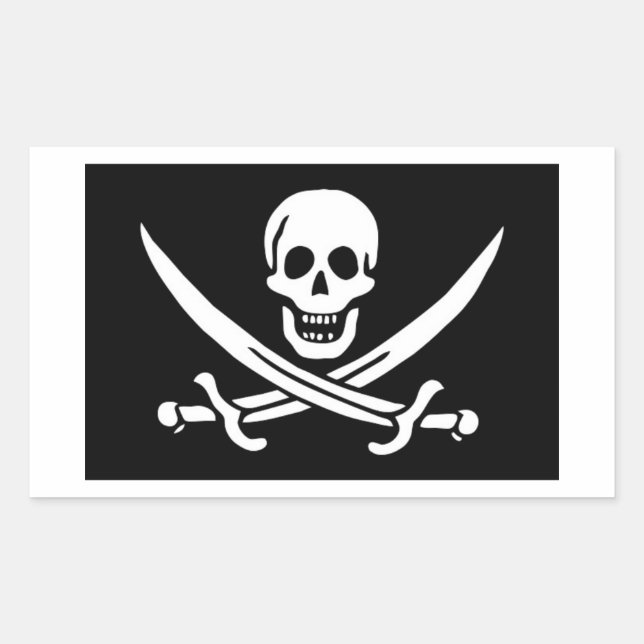 Adesivo Retangular Sinalizador Pirate (Frente)