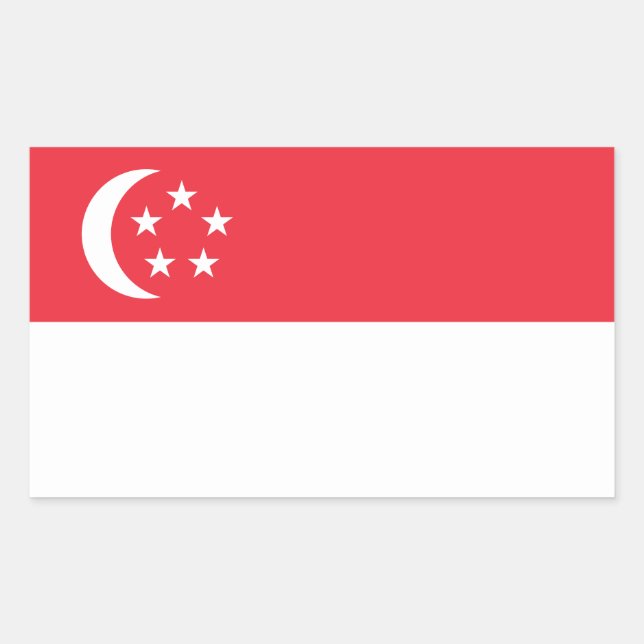 Adesivo Retangular Singapore Flag (Frente)