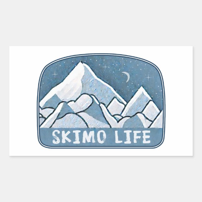 Adesivo Retangular Skimo Life (Frente)