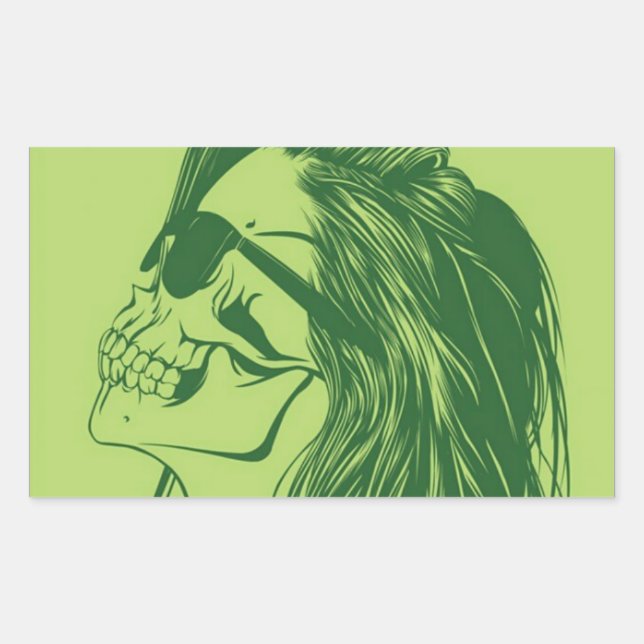 Adesivo Retangular SkullGirl (Frente)