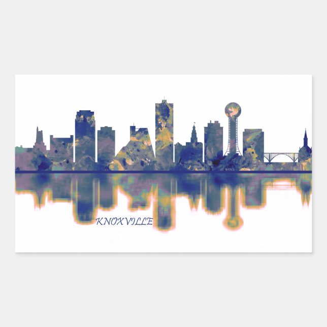 Adesivo Retangular Skyline Knoxville (Frente)