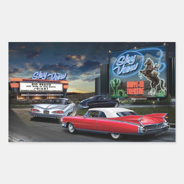 Adesivo Retangular Skyview Drive In (Frente)