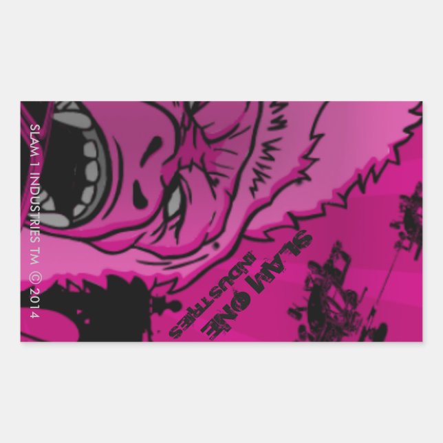 ADESIVO RETANGULAR SLAM ONE INDUSTRIES STICKER (Frente)