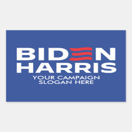 Adesivo Retangular Slogan da campanha Personalizado Biden Harris