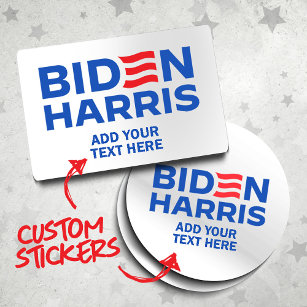 Adesivo Retangular Slogan da campanha Personalizado Biden Harris