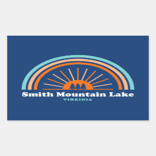 Adesivo Retangular Smith Mountain Lake Virginia Rainbow