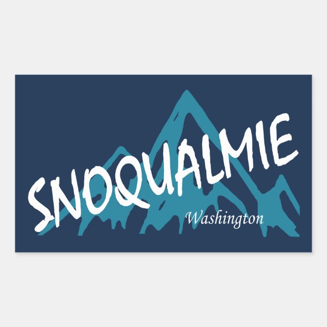Adesivo Retangular Snoqualmie Washington Mountains (Frente)