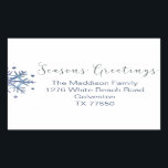 Adesivo Retangular Snowflake Christmas Return Address Label Stickers<br><div class="desc">São os pequenos detalhes que tornam o seu Natal tão memorável,  personalize seu cartão de Natal dando doações com esses adesivos de etiqueta de envelope de Natal em fenda de neve que podem ser personalizados com seus nomes ou mensagens.</div>