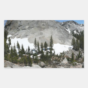 Adesivo Retangular Snowy Granite Domes Panorama em Yosemite