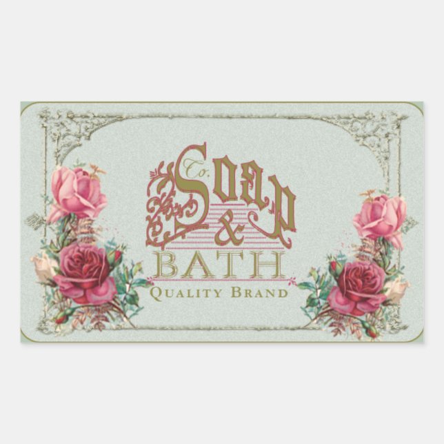 Adesivo Retangular SOAP & BATH ~ Sticker (Frente)