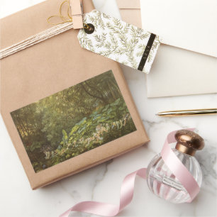 Adesivo Retangular Sob as Folhas de Choque de Richard Doyle, Fairy Ar